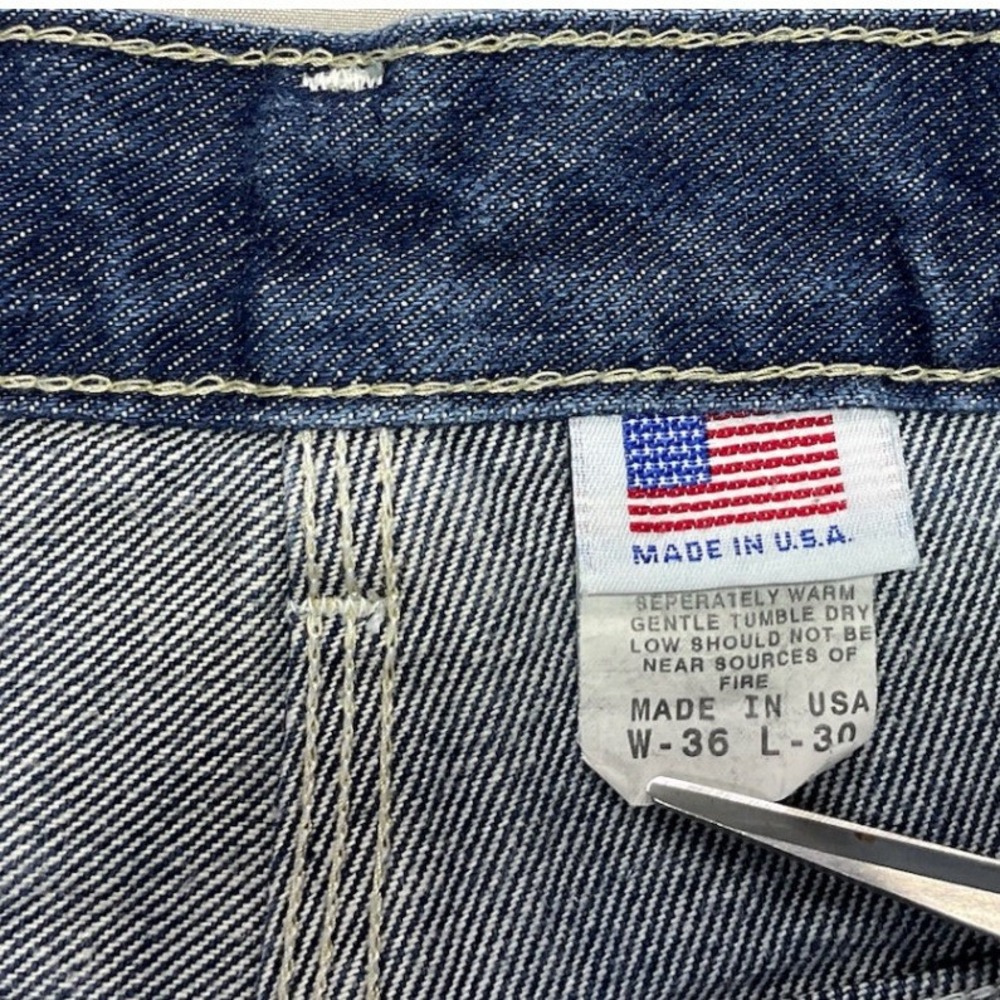 Vintage 90s Pointer Brand Mens Denim Jeans Straight Leg Made in USA 36x30 VTG - Picture 4 of 9